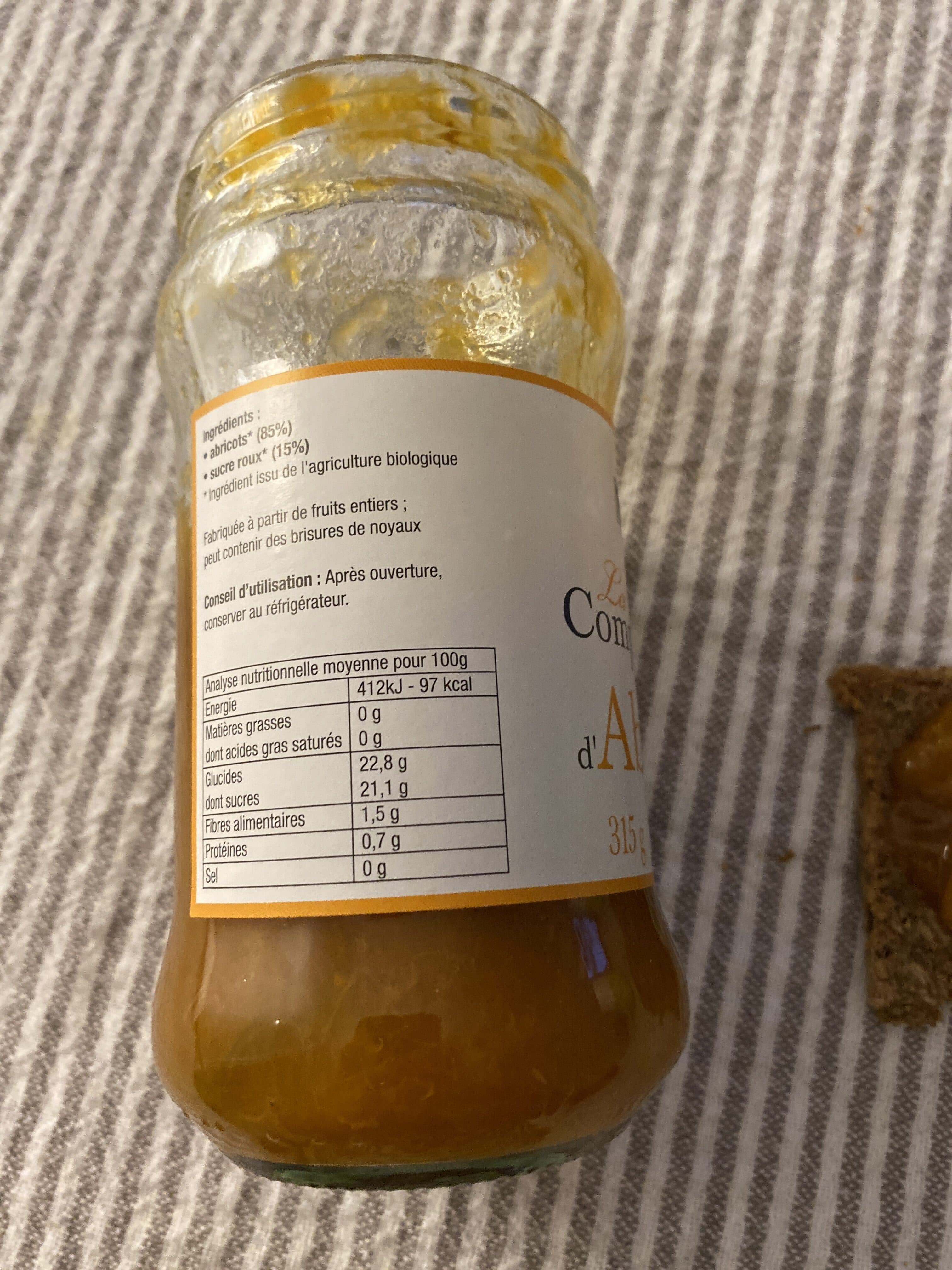 Coteaux nantais Compote D'abricots packshot