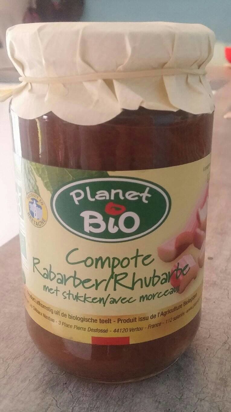 Planet bio Compote rhubarbe packshot
