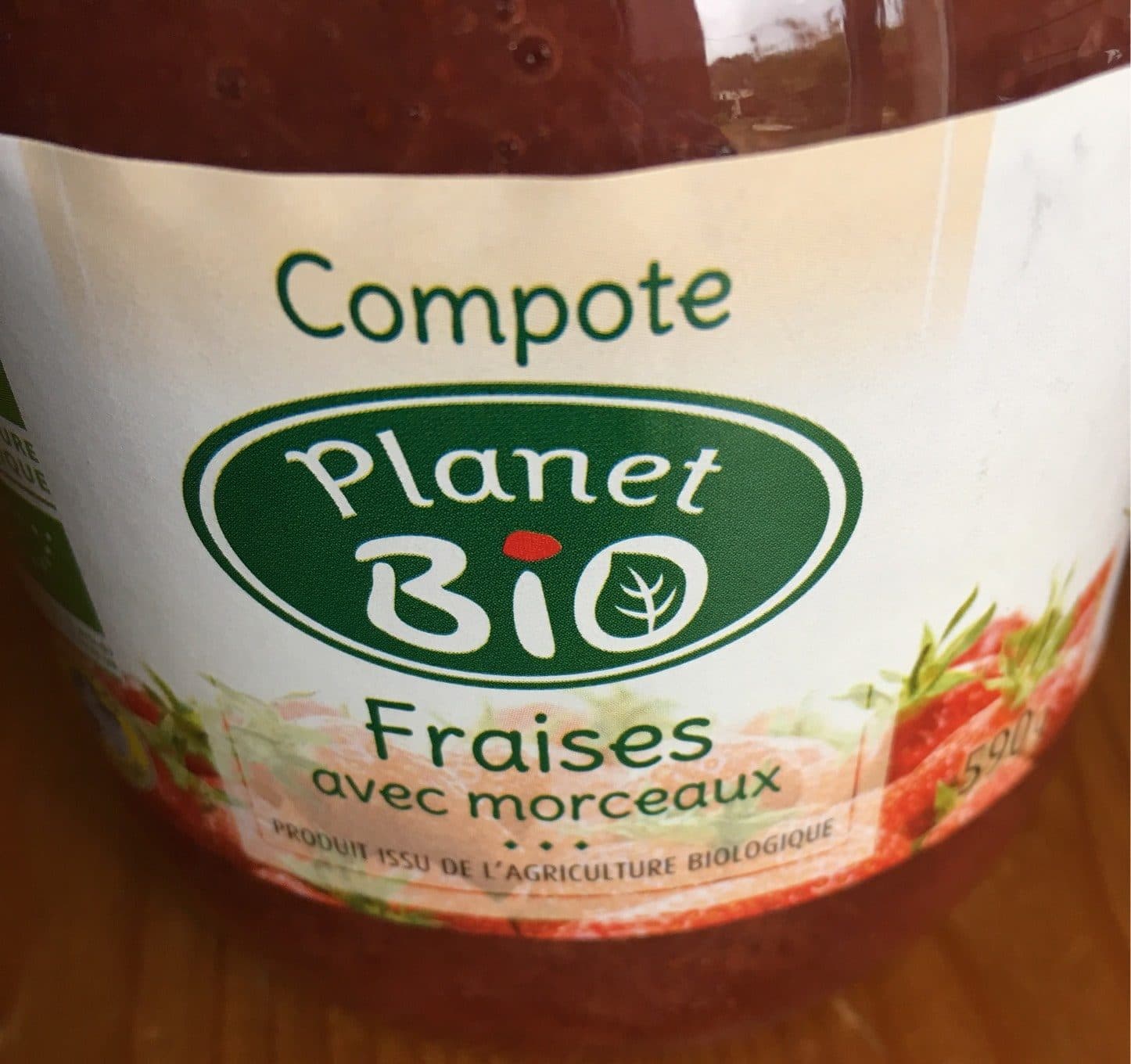 Planet Bio Compote de fraises bio packshot