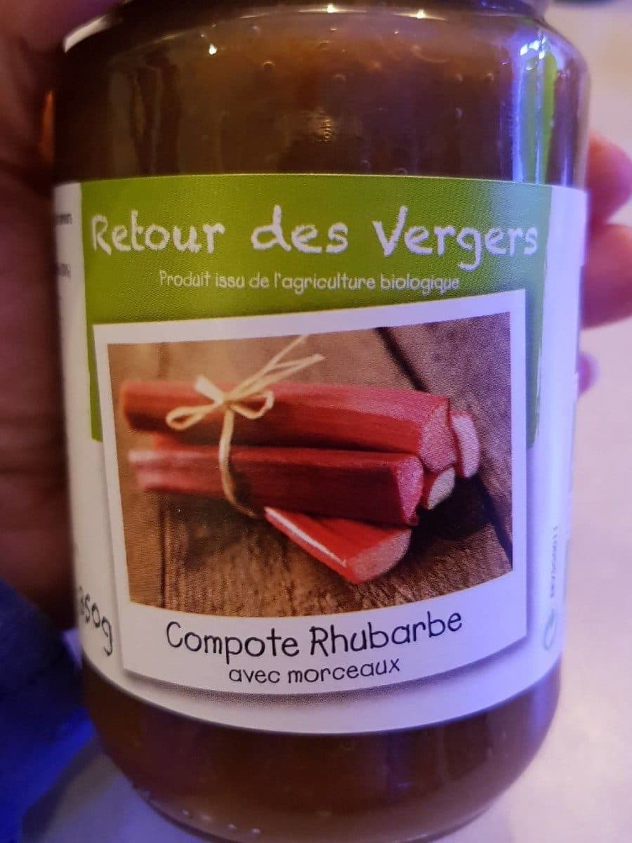 Retour des Vergers Compote rhubarbe packshot