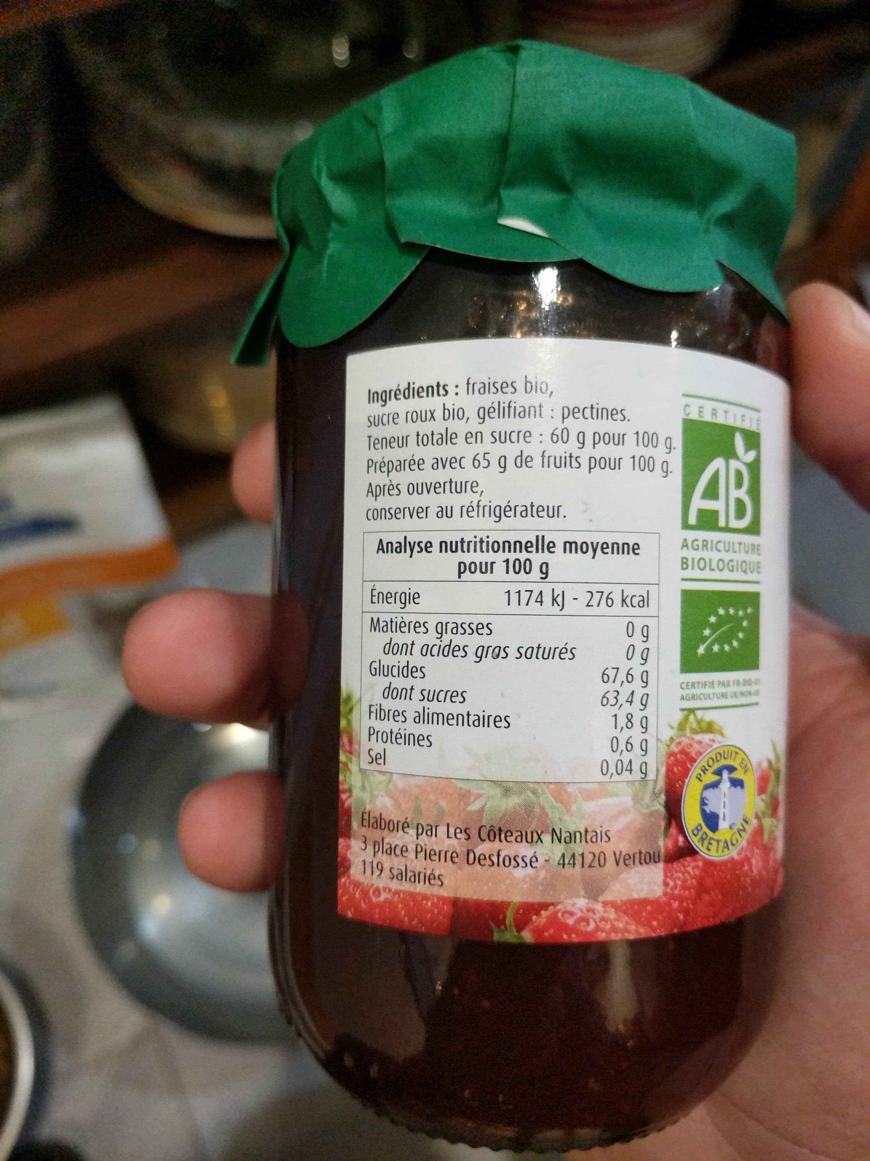 Planet Bio confiture fraises extra packshot