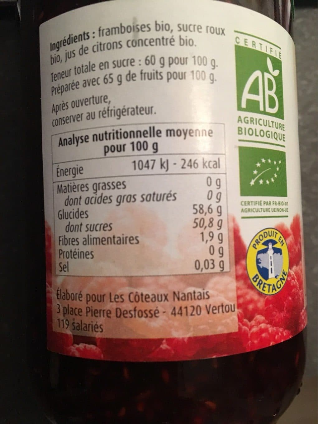Planet Bio Confiture Planet Bio, Framboise packshot
