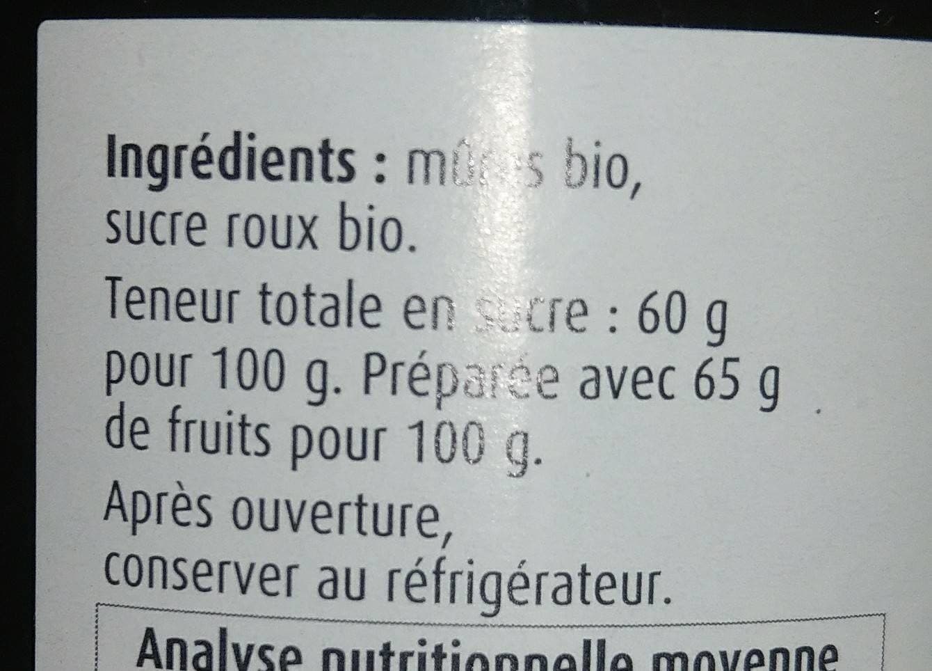 Planet Bio Confiture de mûres packshot