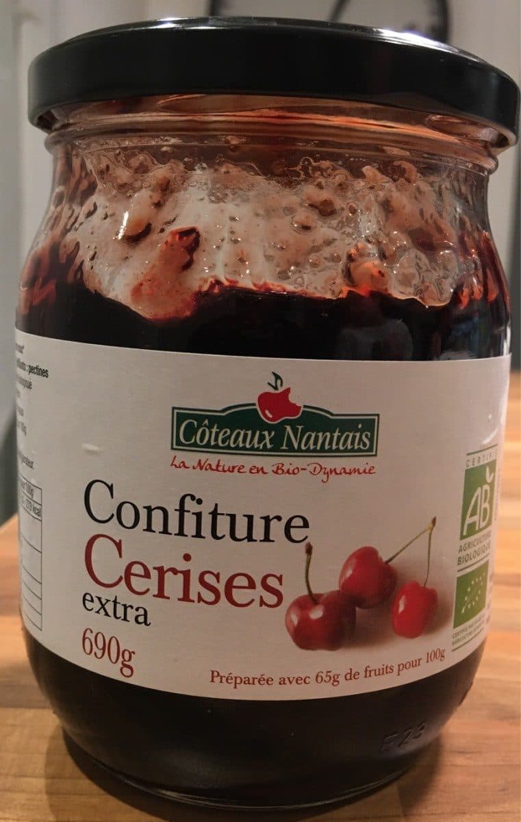 Coteaux nantais Confiture Cerises extra packshot
