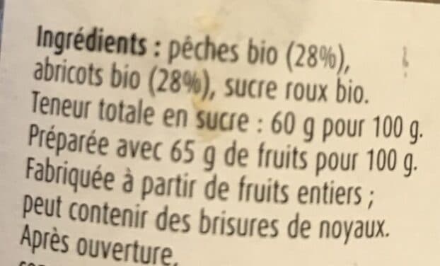 Planet bio Confiture Pêche Abricots packshot