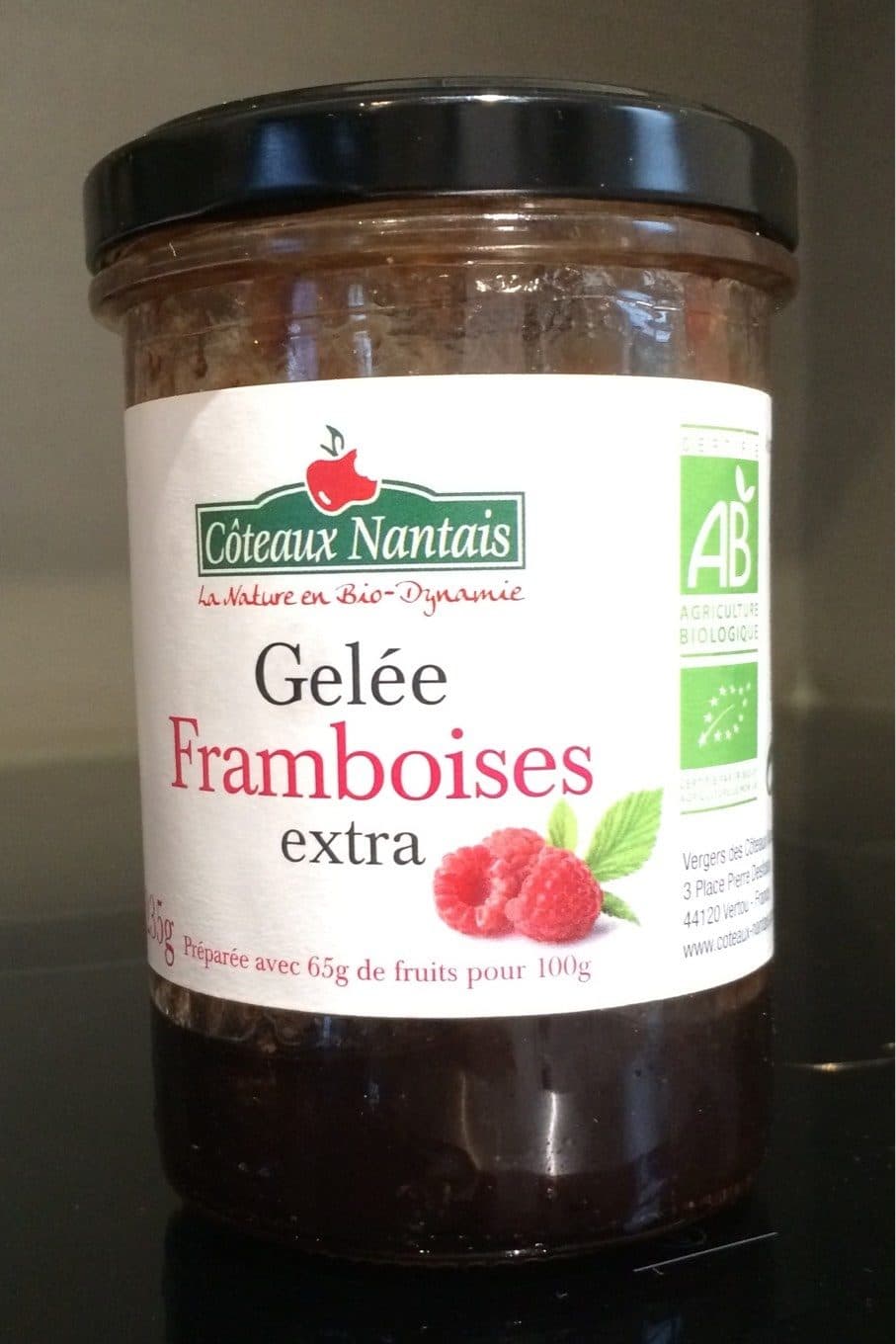 Côteaux Nantais Gelée Framboises Extra packshot