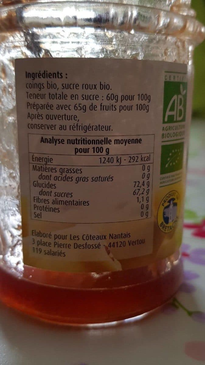 Les côteaux nantais Gelée coings Extra packshot