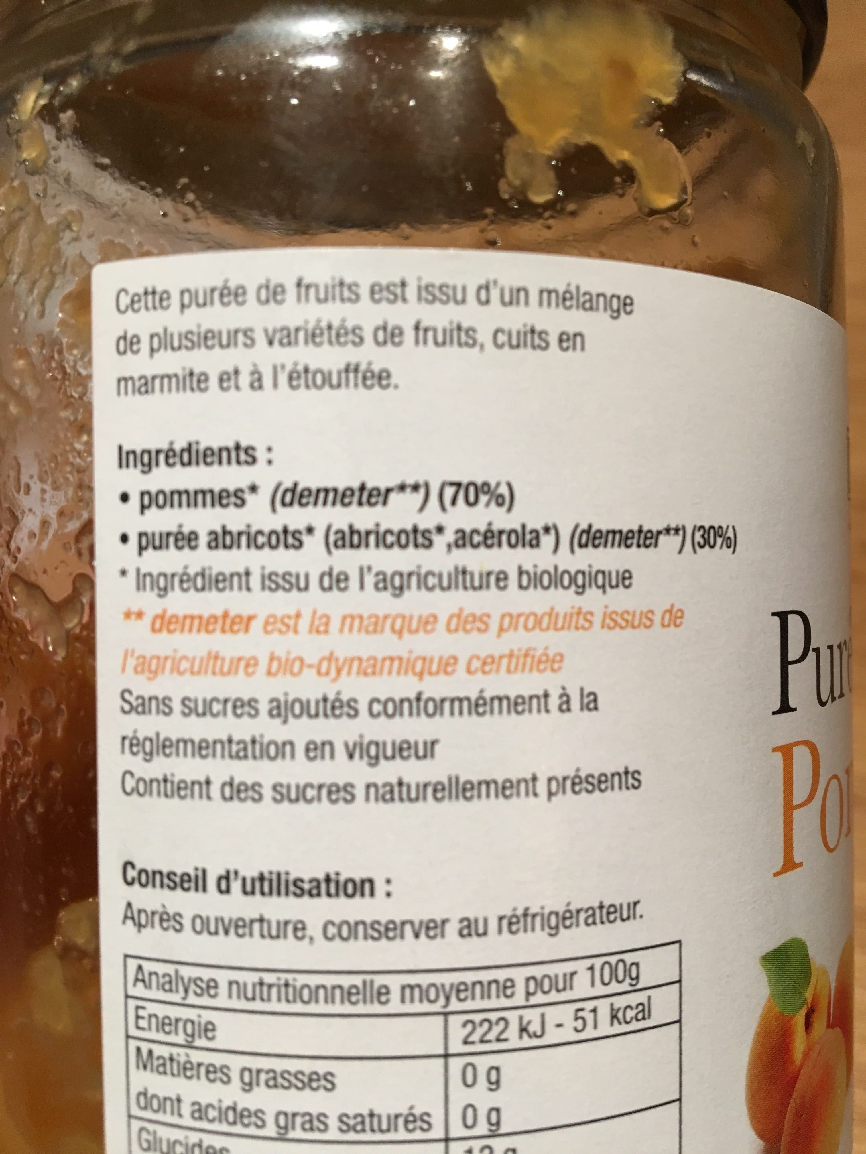 Coteaux Nantais Puree pommes abricots packshot