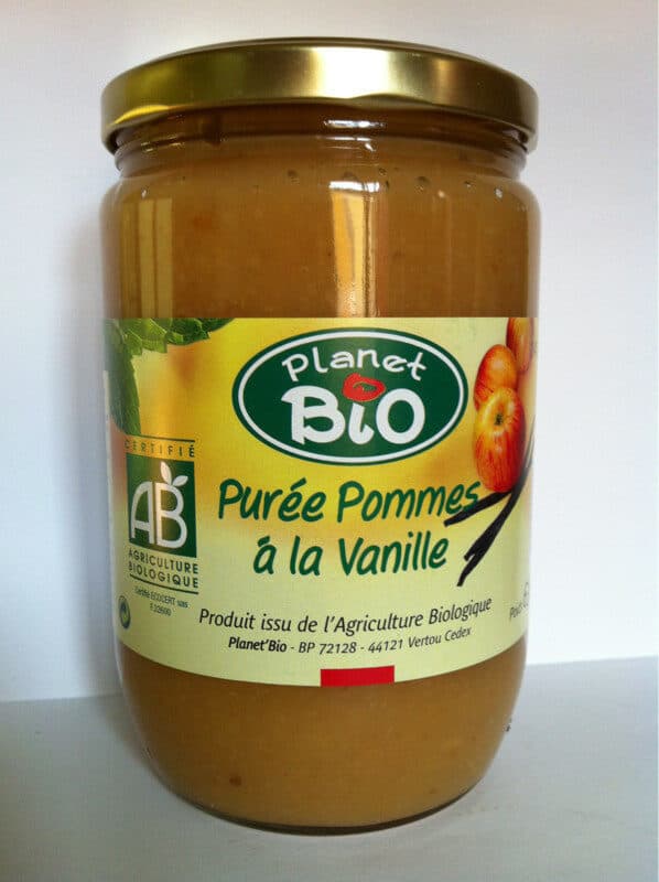 Coteaux nantais Planet Bio Purée Pommes Vanille packshot
