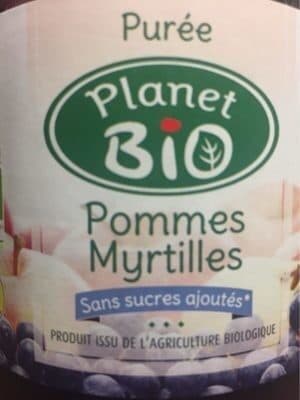 Planet Bio Puree pommes myrtilles Bio packshot