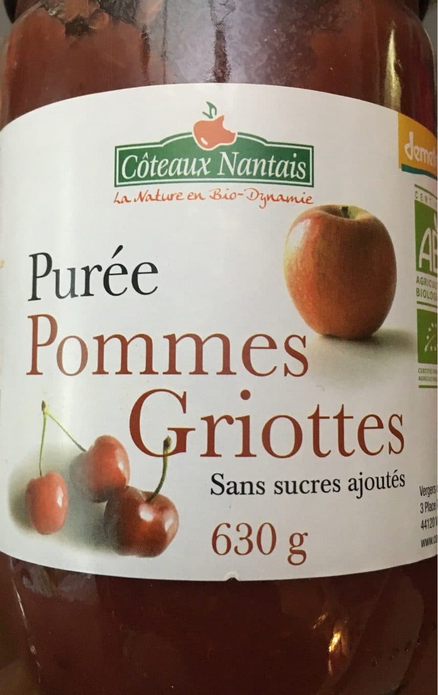 Coteaux nantais Purée pommes griottes packshot