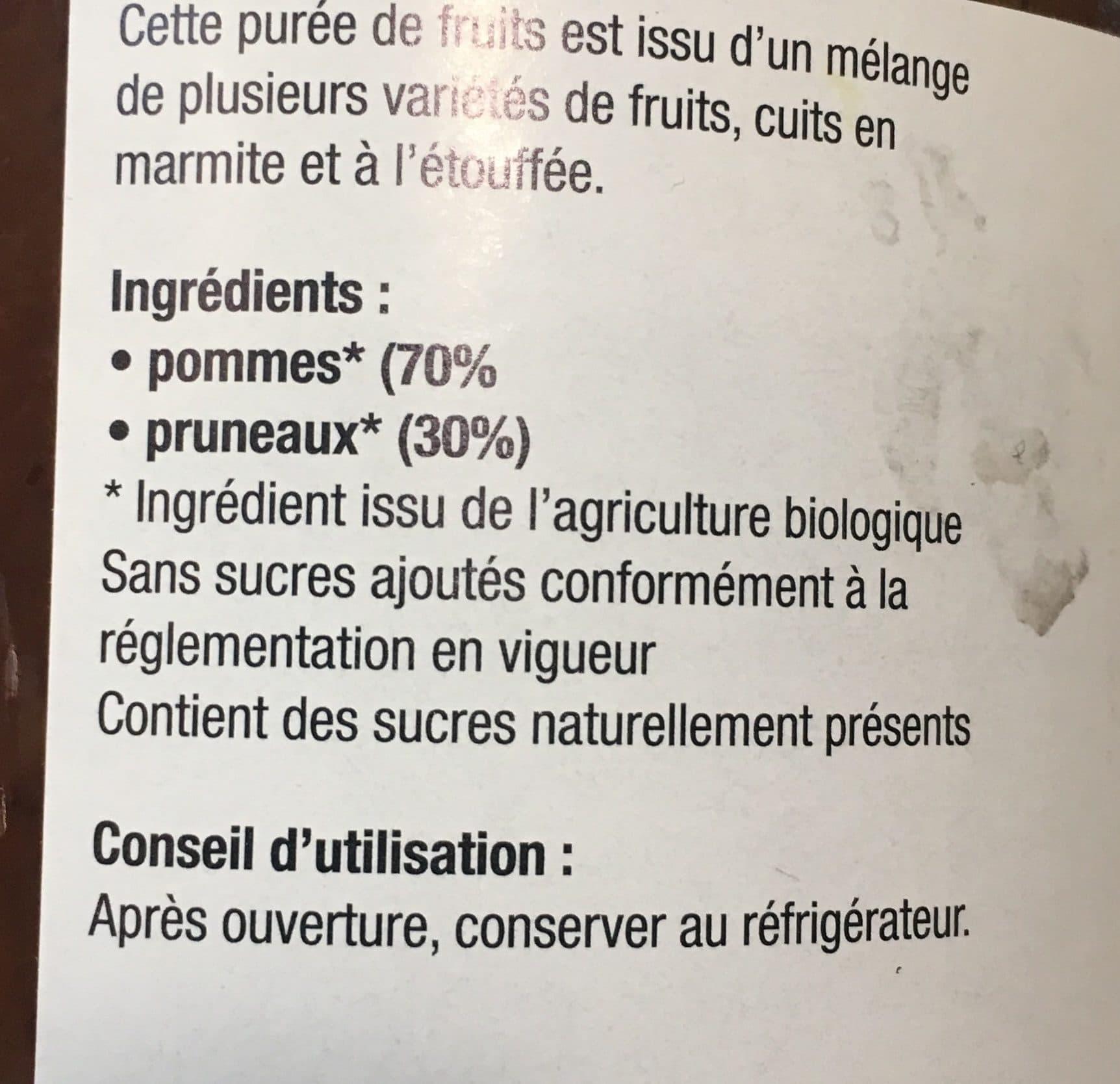 Côteaux Nantais Purée Pomme Pruneaux packshot