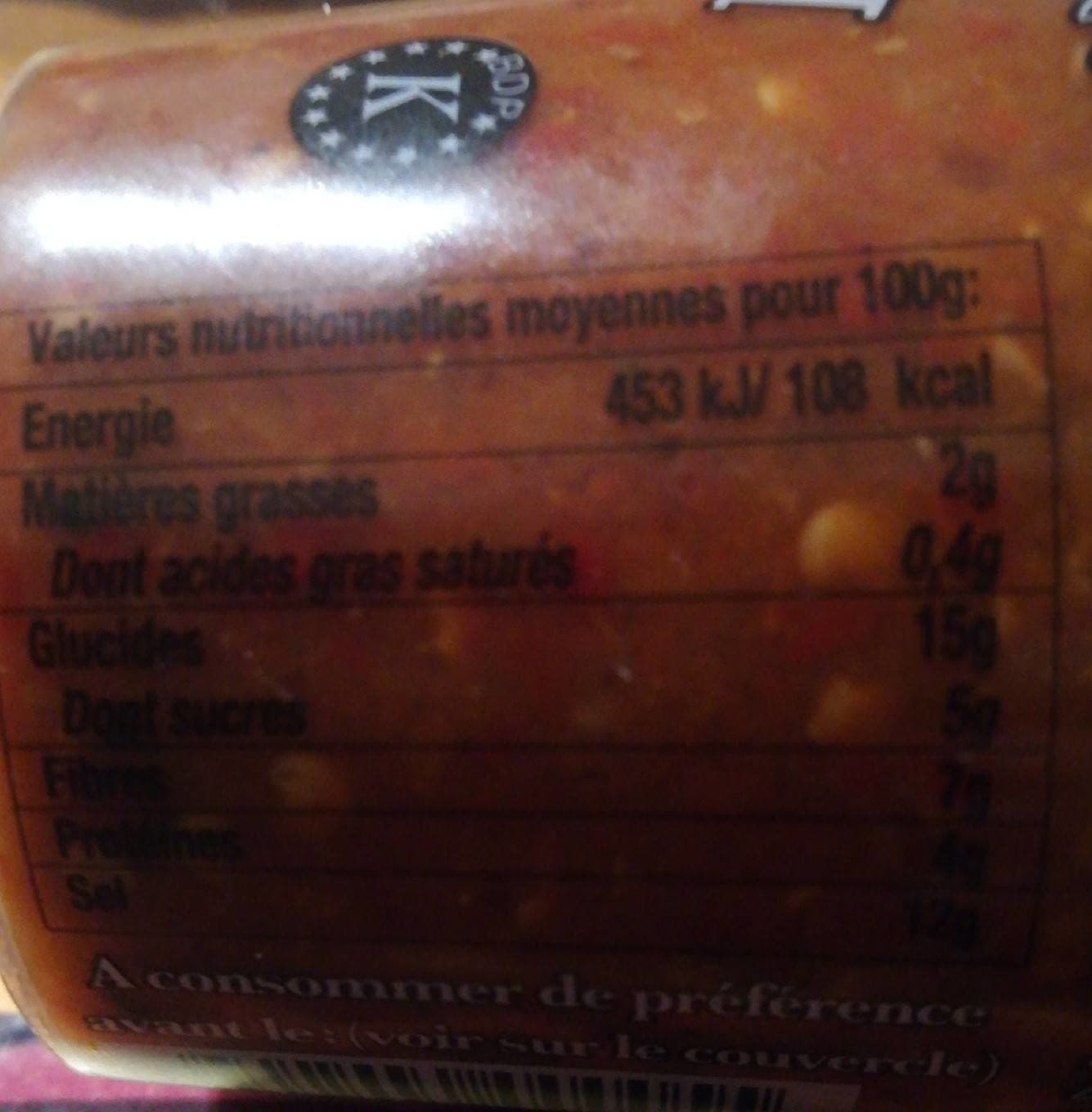 Open Food Facts Harissa JR 150 GR X 24 Arev packshot