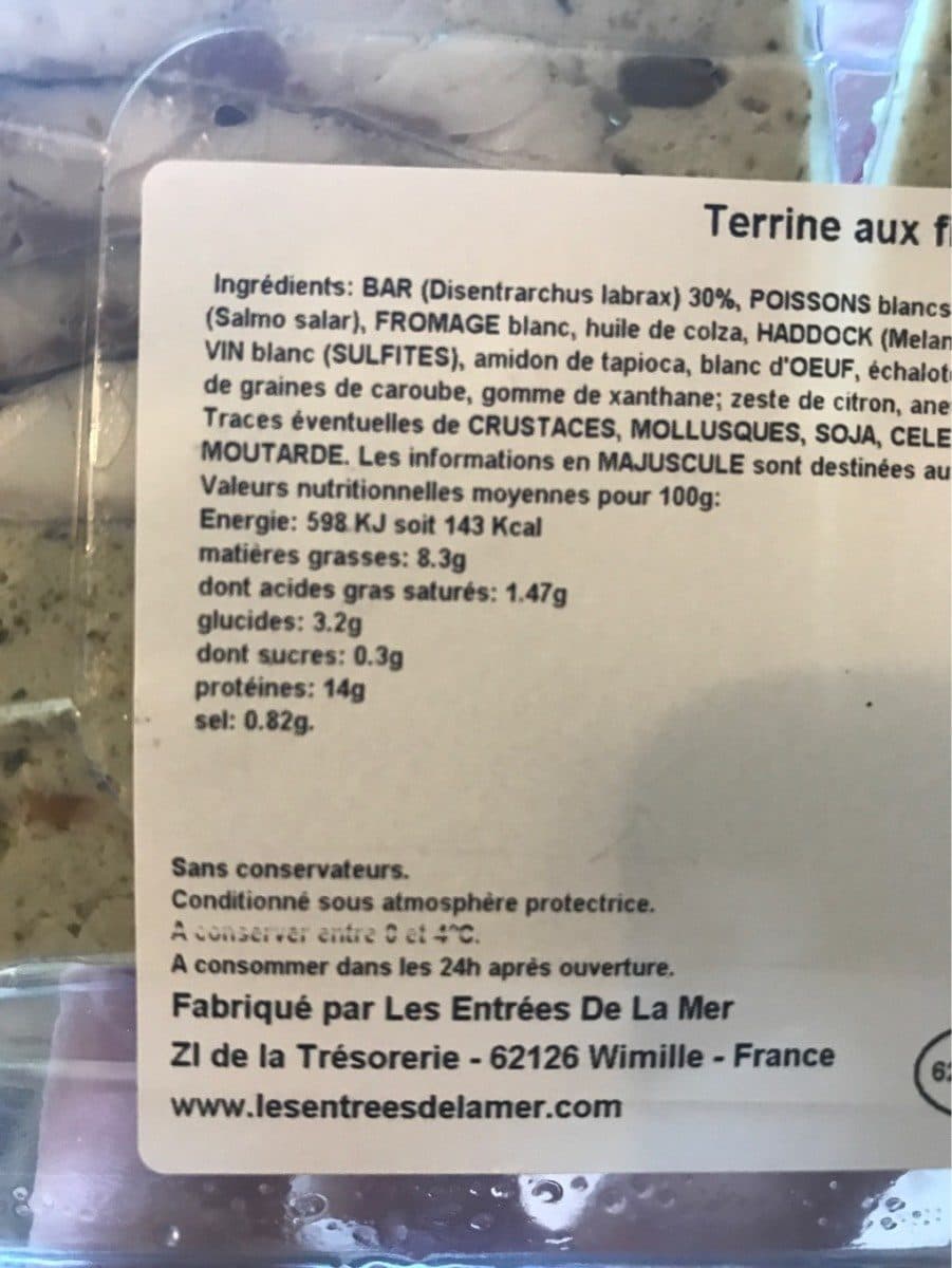 La cuisine du poissonnier Terrine de filet de bar aux asperges packshot