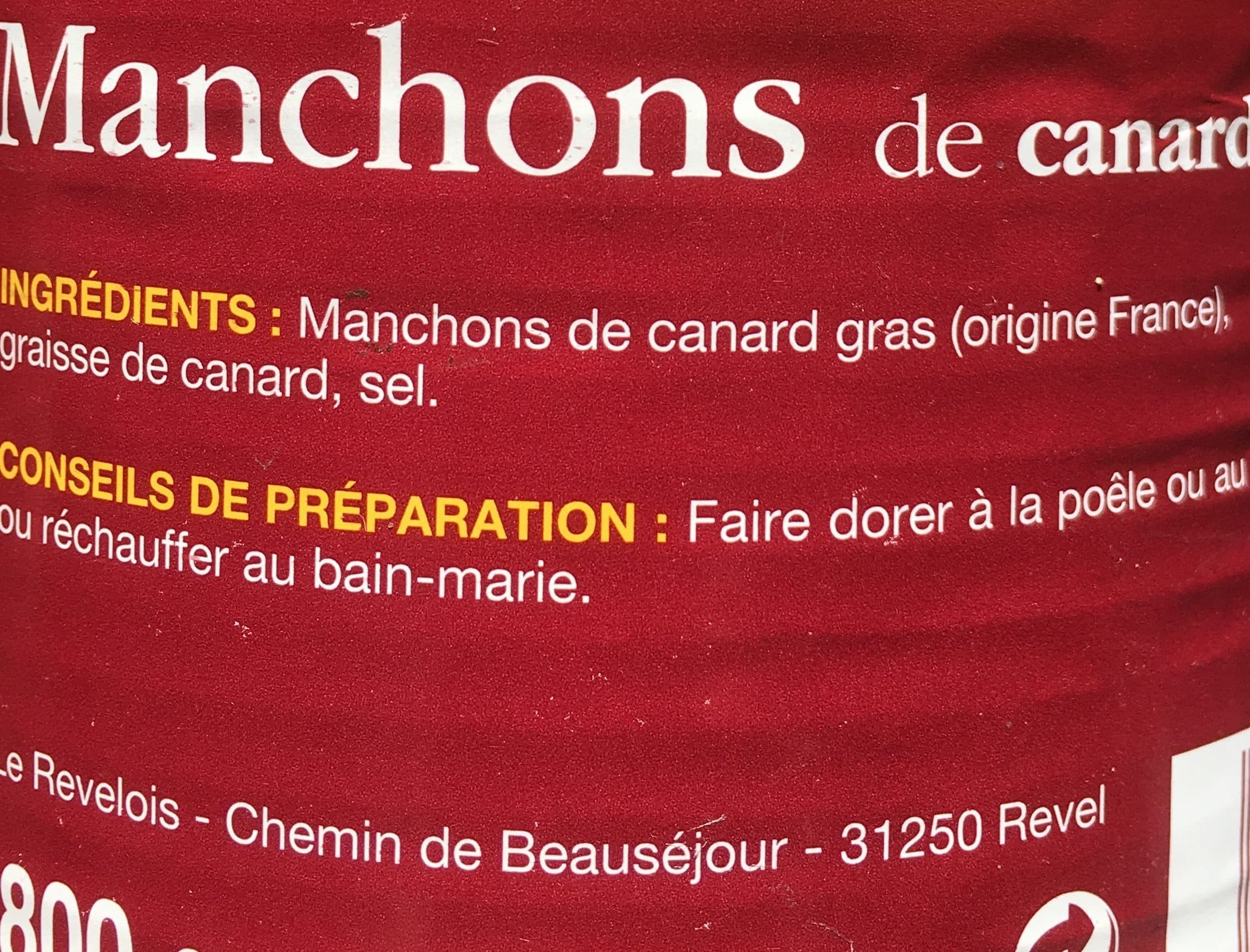 Le Revelois Manchons de canard gras confits packshot