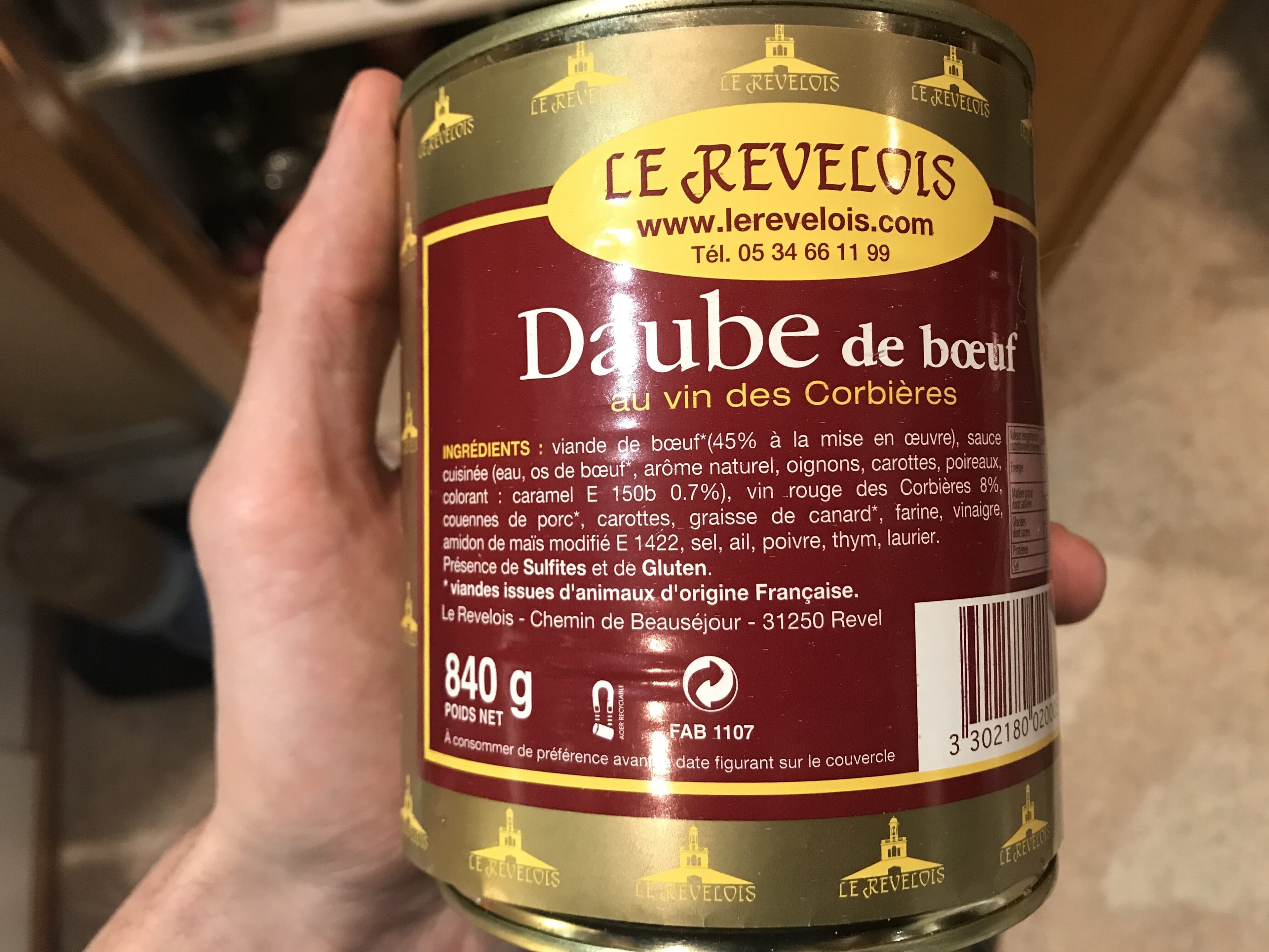 Le revelois Daube de boeuf au Corbieres LE REVELOIS packshot
