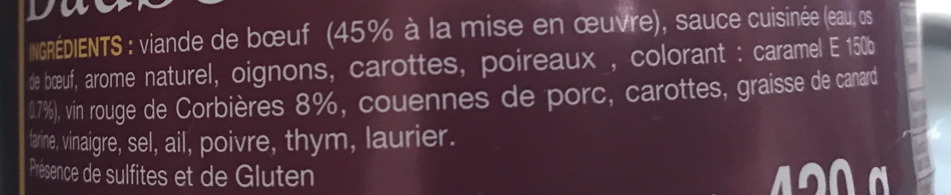 Le Revelois Daubes de boeuf packshot