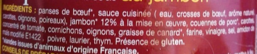 Le Revelois Tripes Au Boeuf Et Jambon packshot