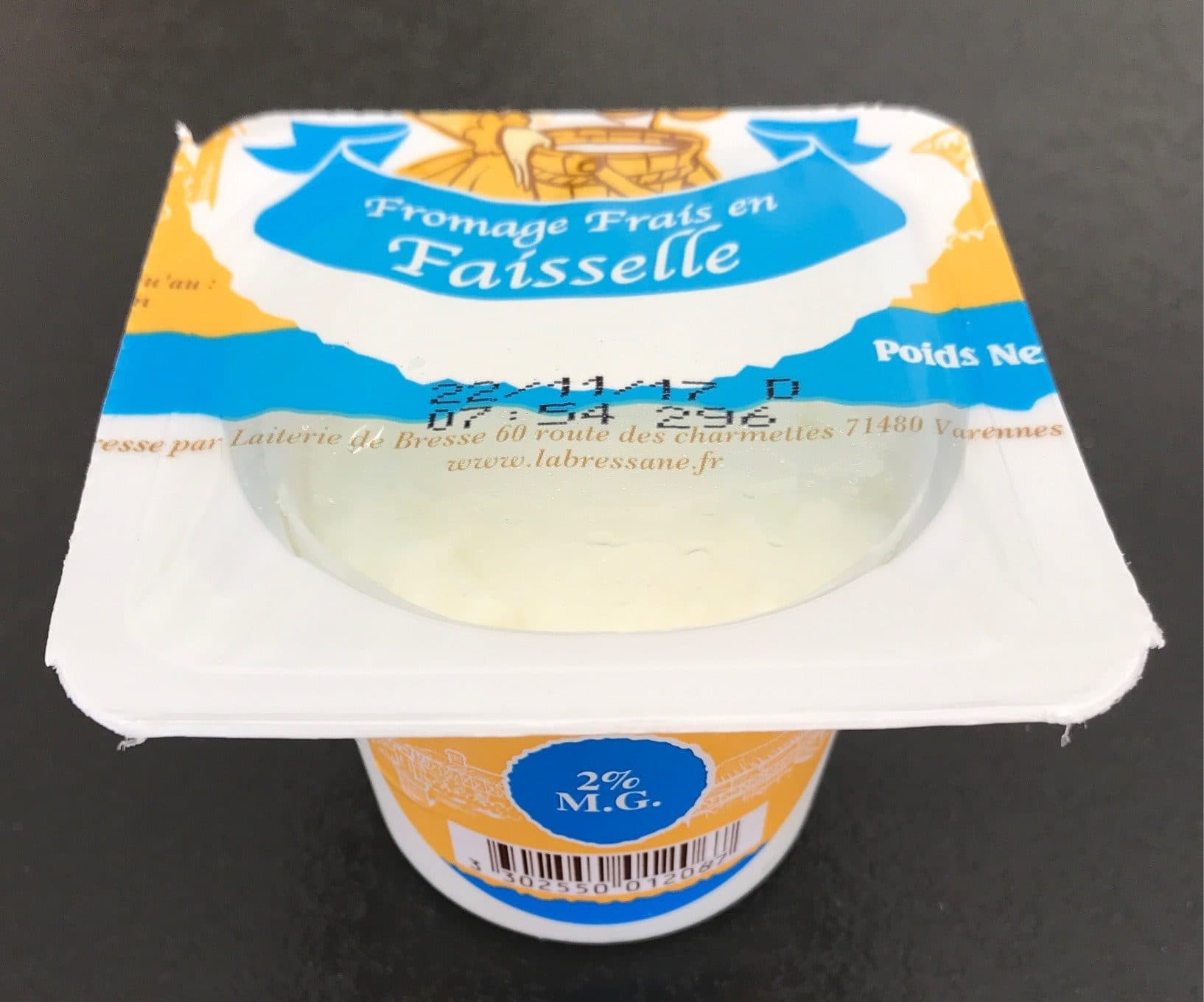 La bressane Faisselle 2% M.G. packshot