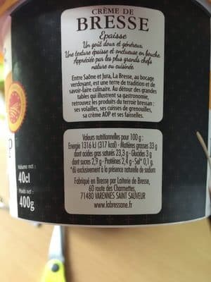 La Bressane Creme Epaisse Aoc 40 Cl packshot
