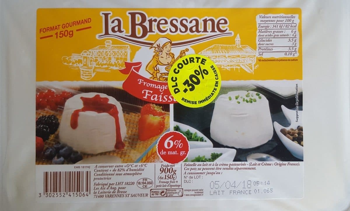 La bressane Fromage frais en faisselle 6% MG La Bressane packshot