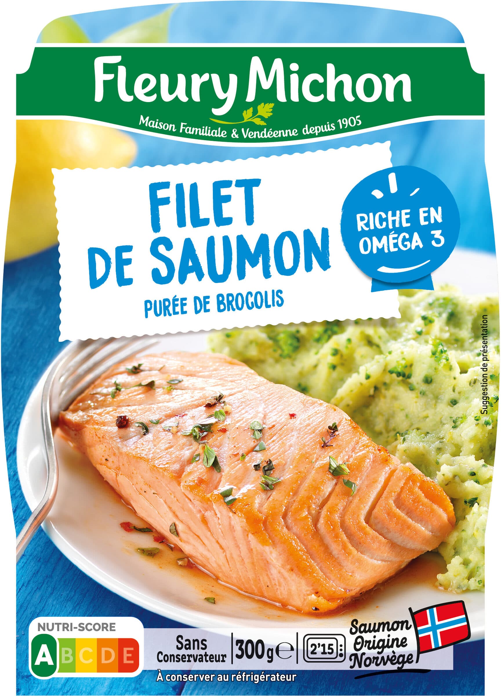 Fleury Michon Filet de Saumon Purée de Brocolis packshot