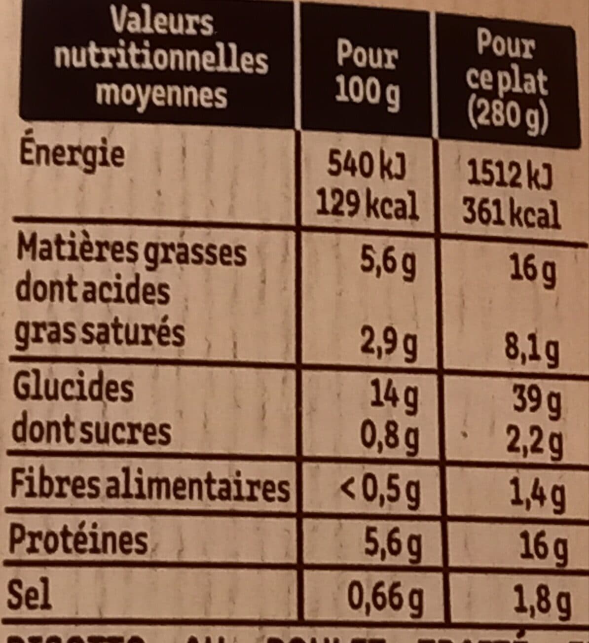 Fleury Michon Risotto poulet & cèpes, crème fraîche, petits oignons packshot