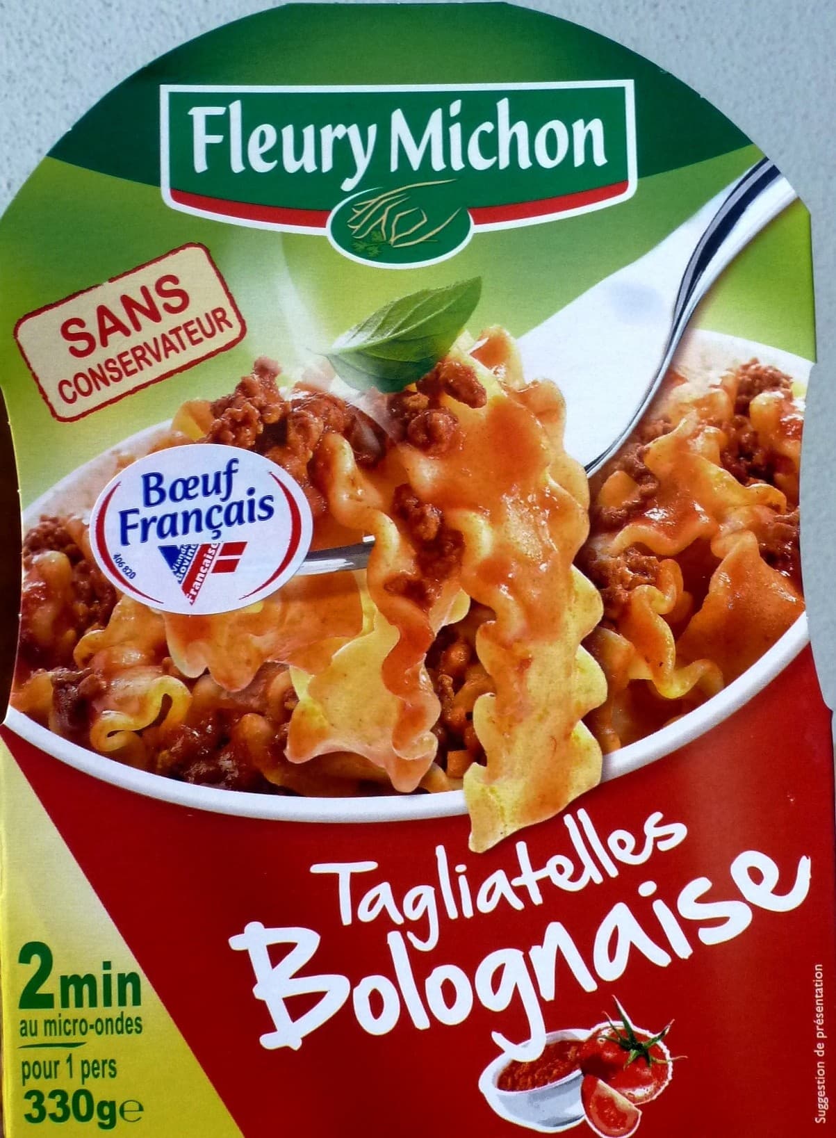 Fleury Michon Tagliatelles Bolognaise packshot