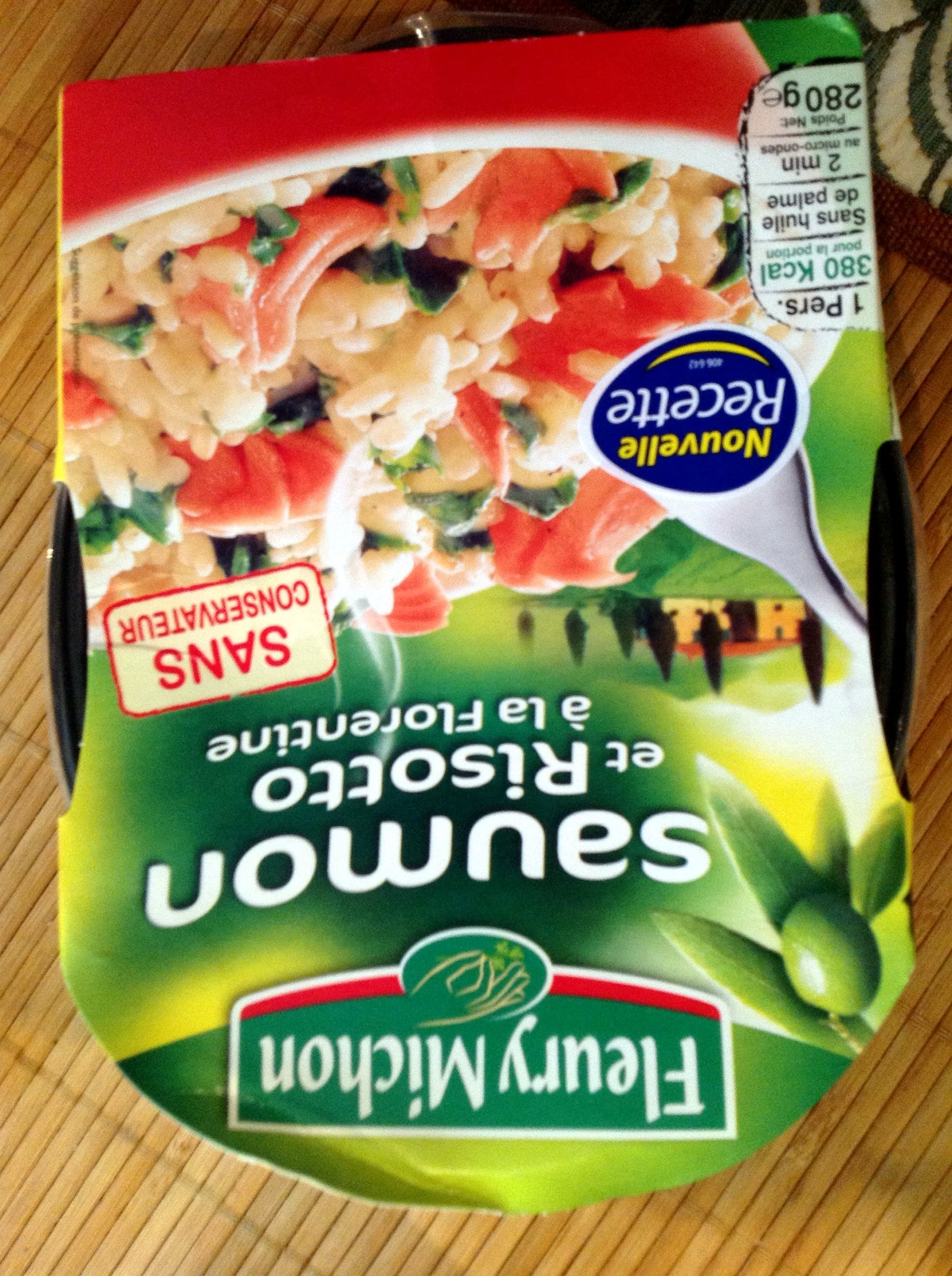 Fleury michon Saumon et risotto à la florentine packshot