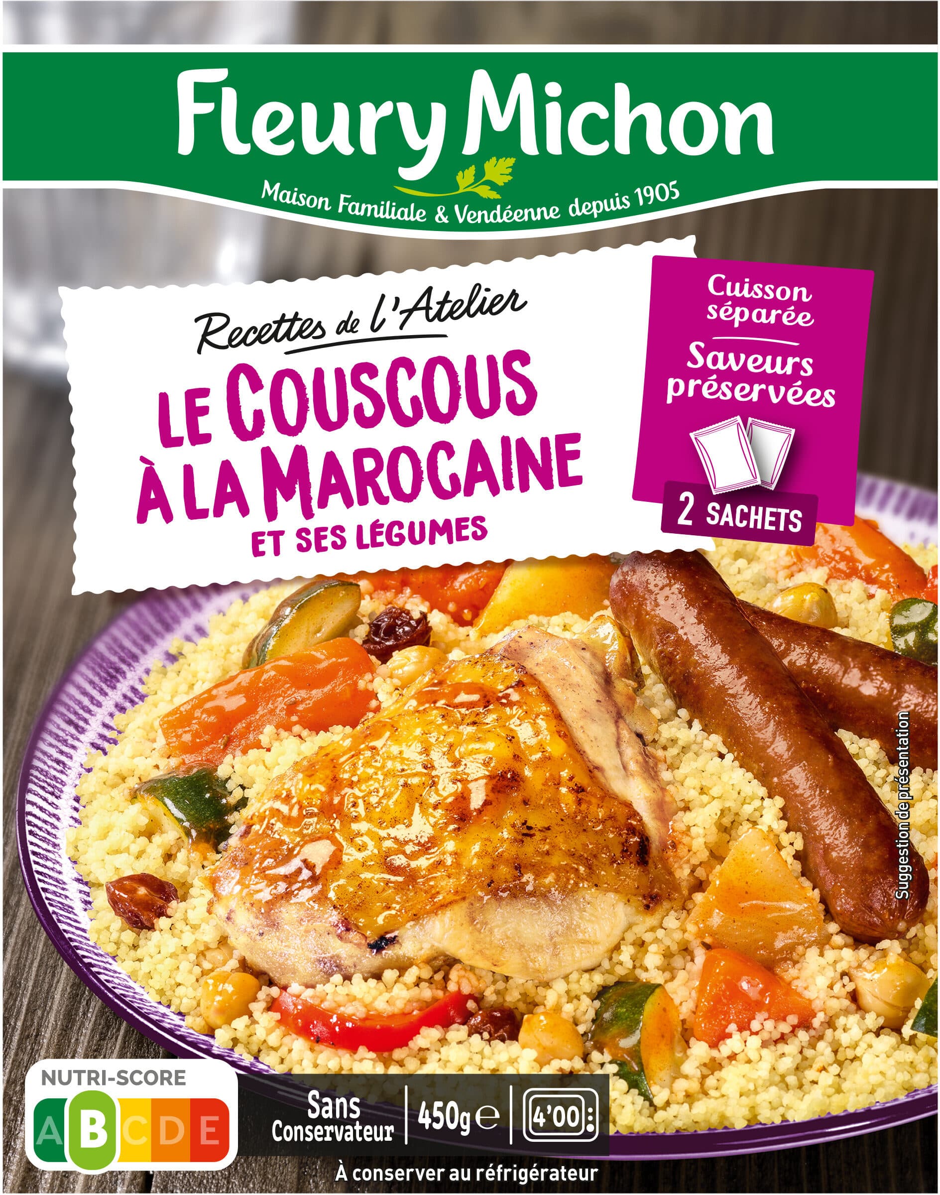 Fleury Michon Le Couscous à la Marocaine et ses légumes packshot