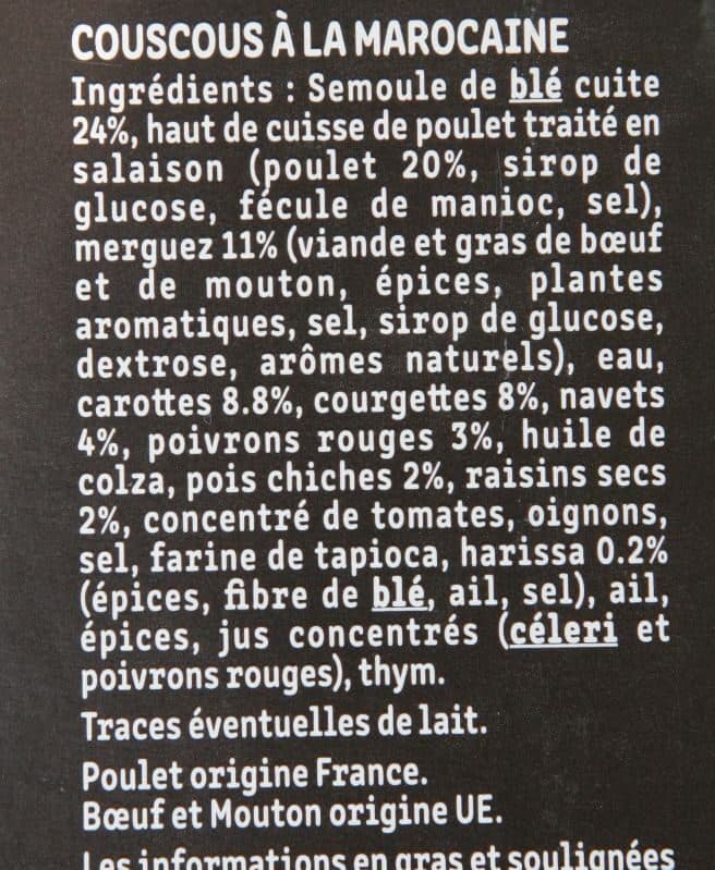 Fleury Michon Le Couscous à la Marocaine et ses légumes packshot