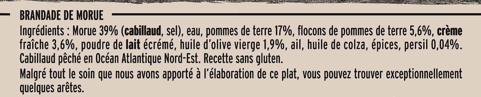 Fleury Michon Brandade de Morue à la Crème Fraîche packshot