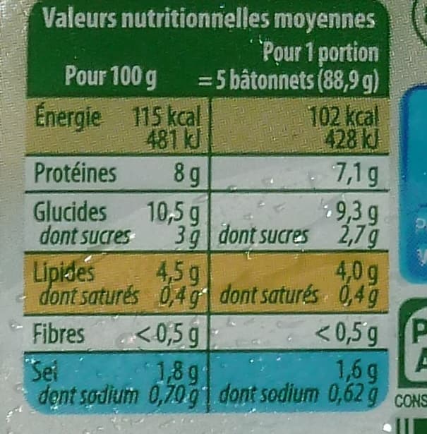 Fleury Michon Le Bâtonnet Moelleux (18 Bâtonnets) packshot