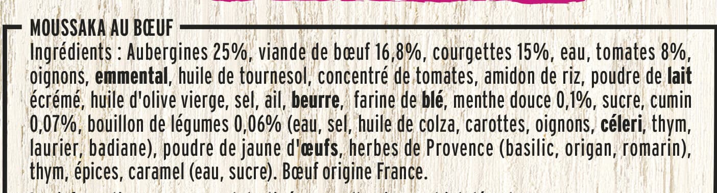 Fleury Michon Moussaka Boeuf et Aubergines packshot