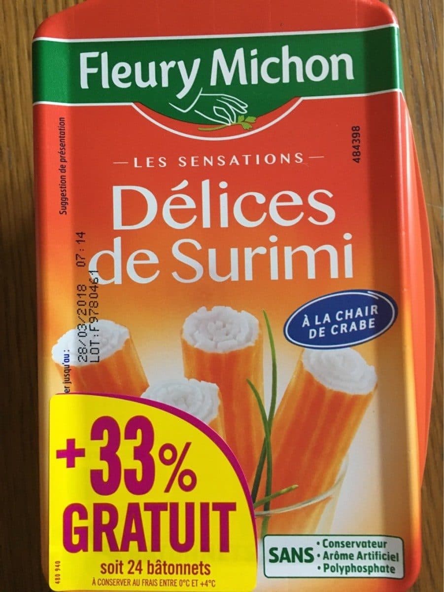 Fleury Michon Délices de surimi à la chair de crabe packshot