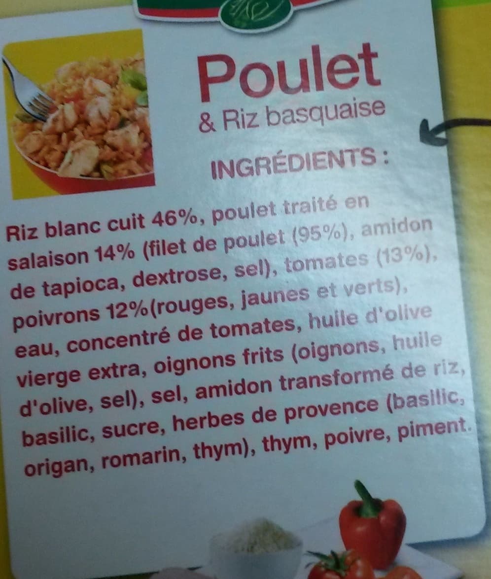 Fleury Michon Poulet & Riz basquaise packshot