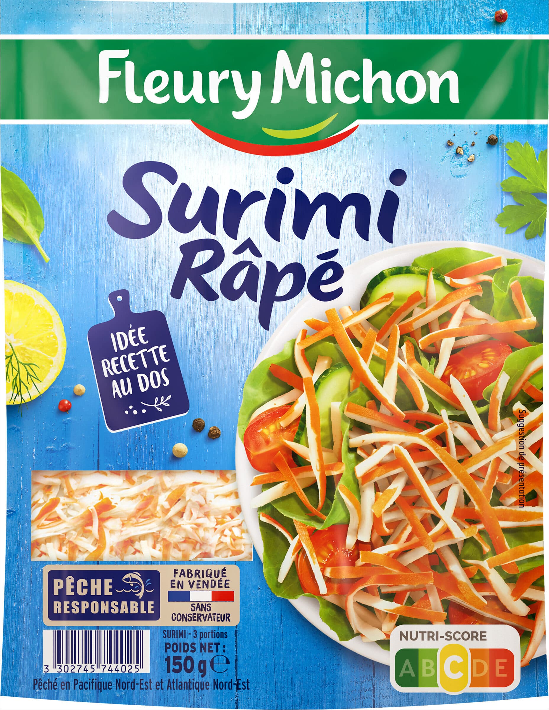 Fleury Michon Le surimi râpé packshot