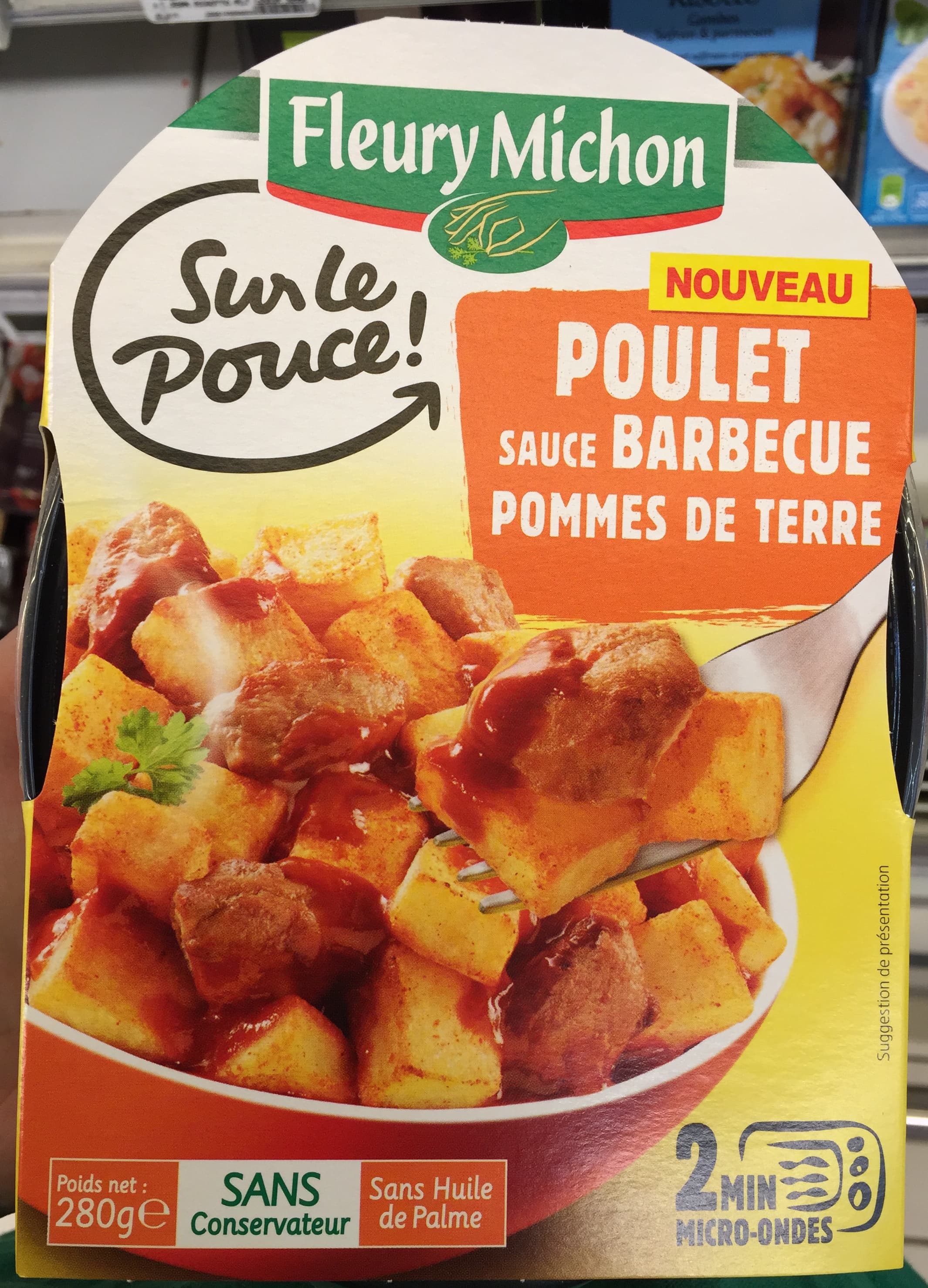 Fleury Michon Sur le Pouce! Poulet sauce Barbecue Pommes de terre packshot
