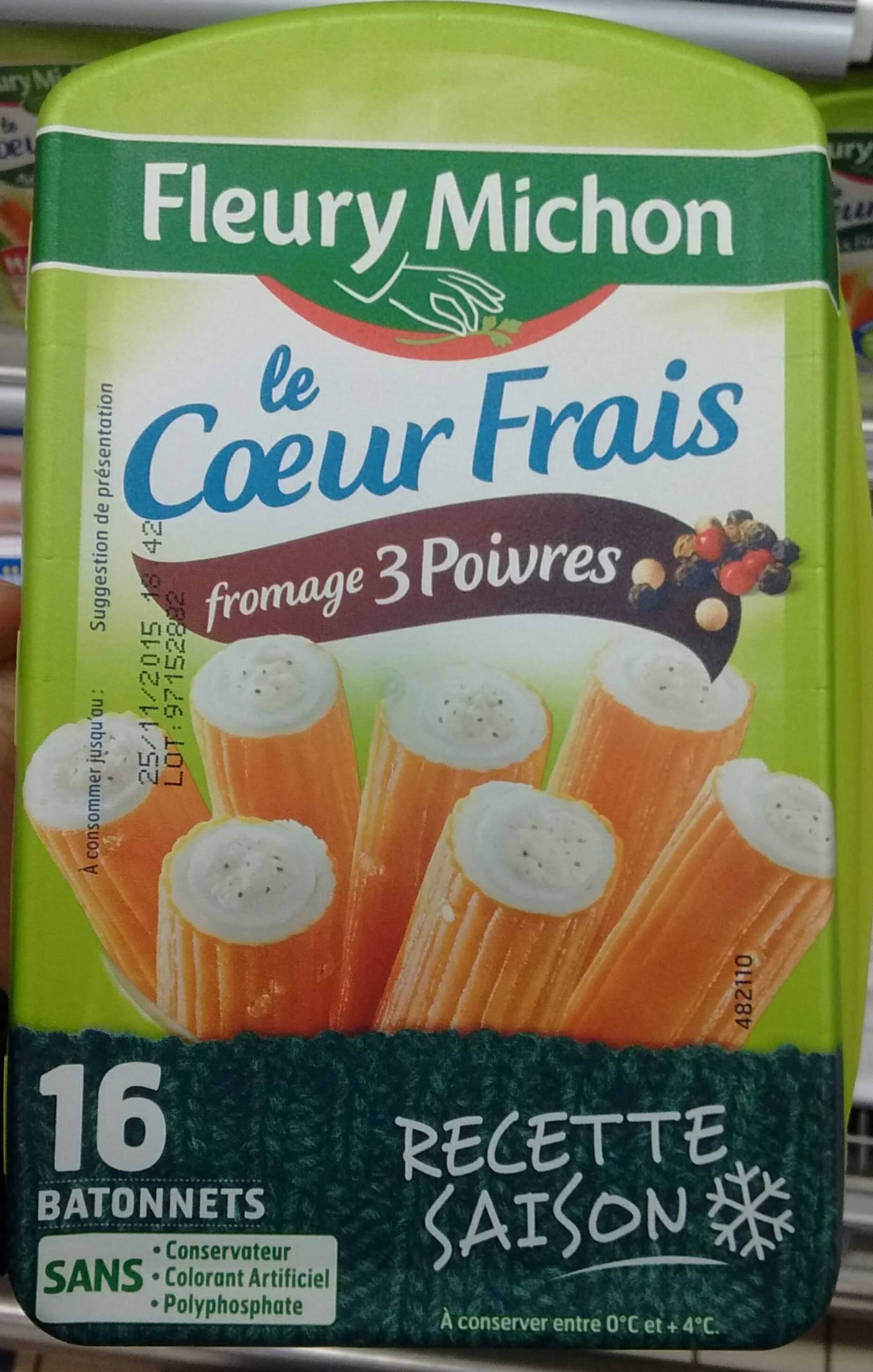 Fleury Michon Le Cœur frais - Bâtonnets aux Fromage et 3 Poivres packshot