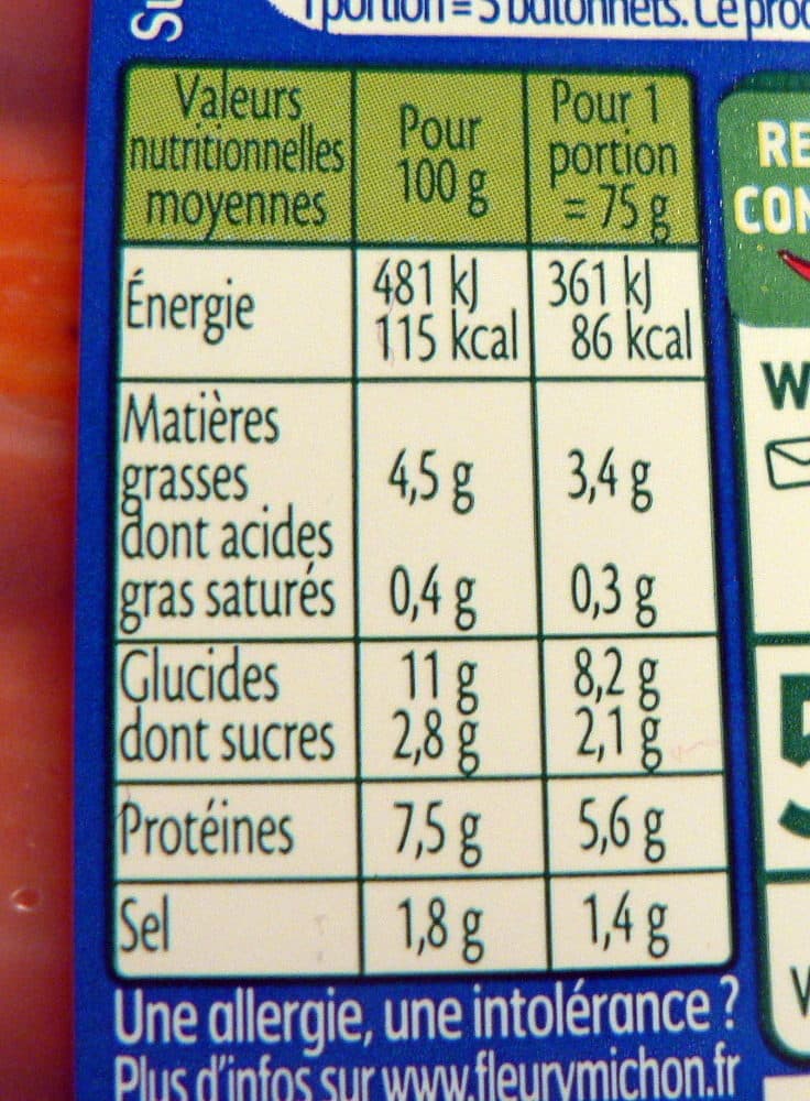 Fleury Michon L'Extra Fin - 16 bâtonnets packshot