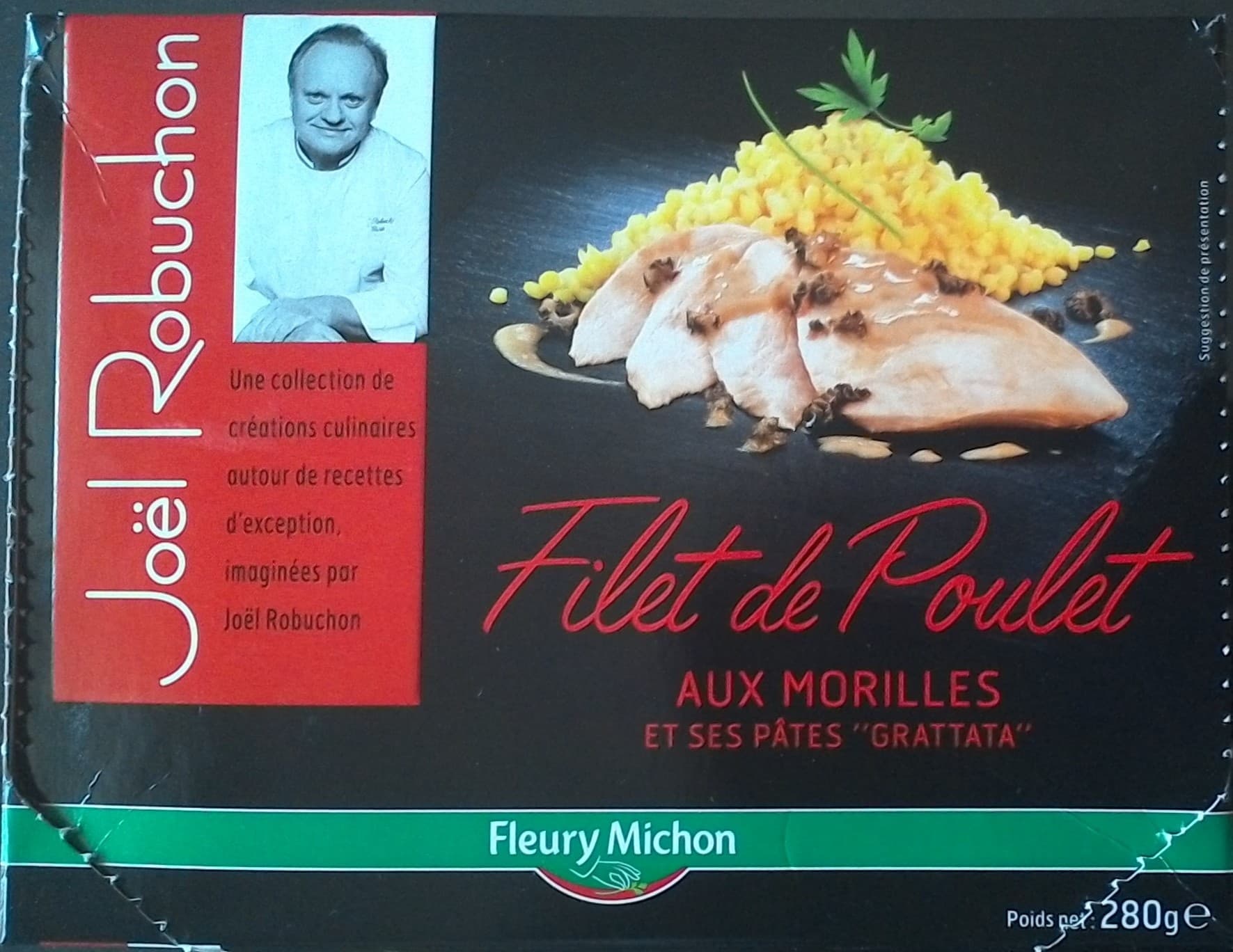 Fleury Michon Filet de poulet aux morilles et ses pâtes "grattata" packshot