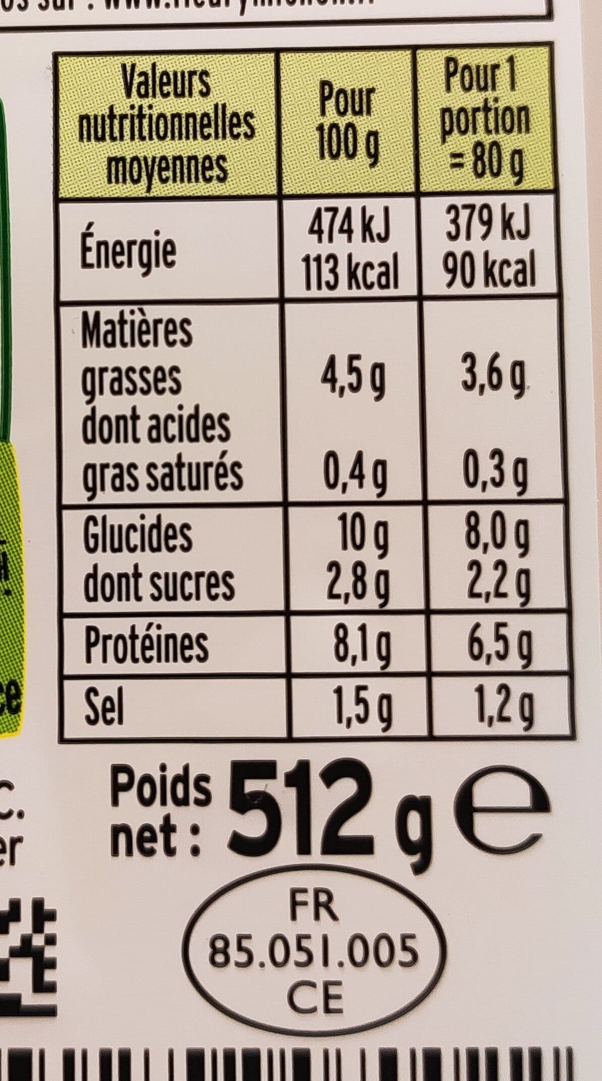 Fleury Michon Le Moelleux packshot