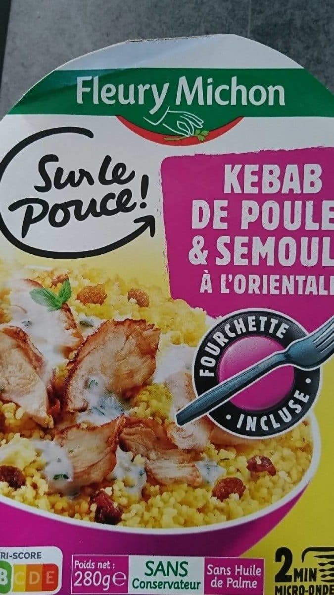 Fleury Michon Kebab de poulet & semoule à l'orientale packshot