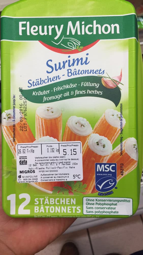 Fleury Michon Surimi Bâtonnets fromage ail & fines herbes packshot