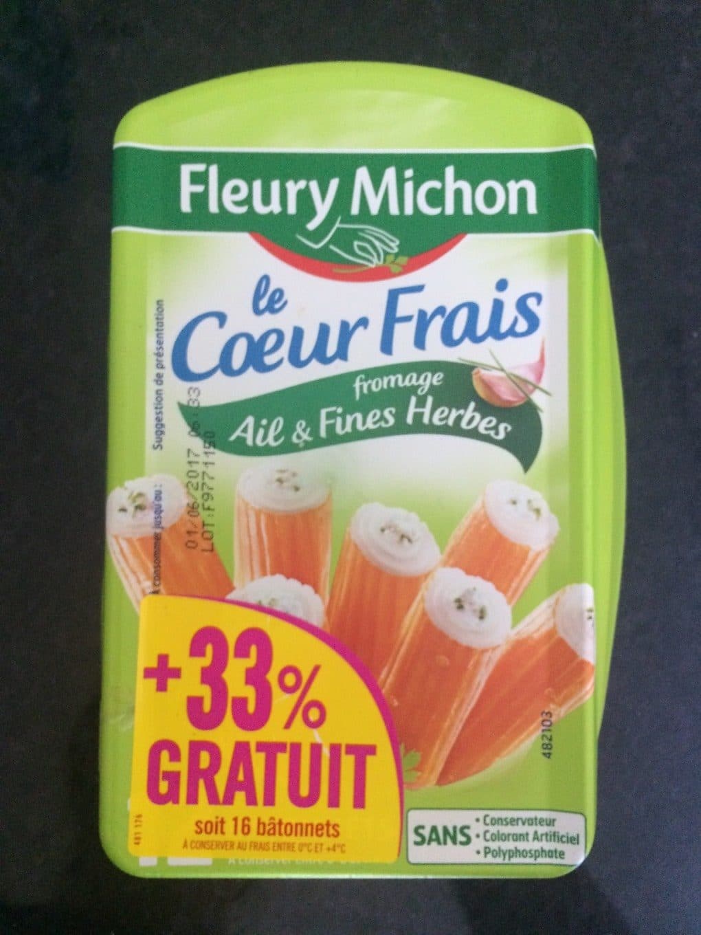 Fleury Michon Le Coeur Frais Fromage Ail et Fines Herbes packshot