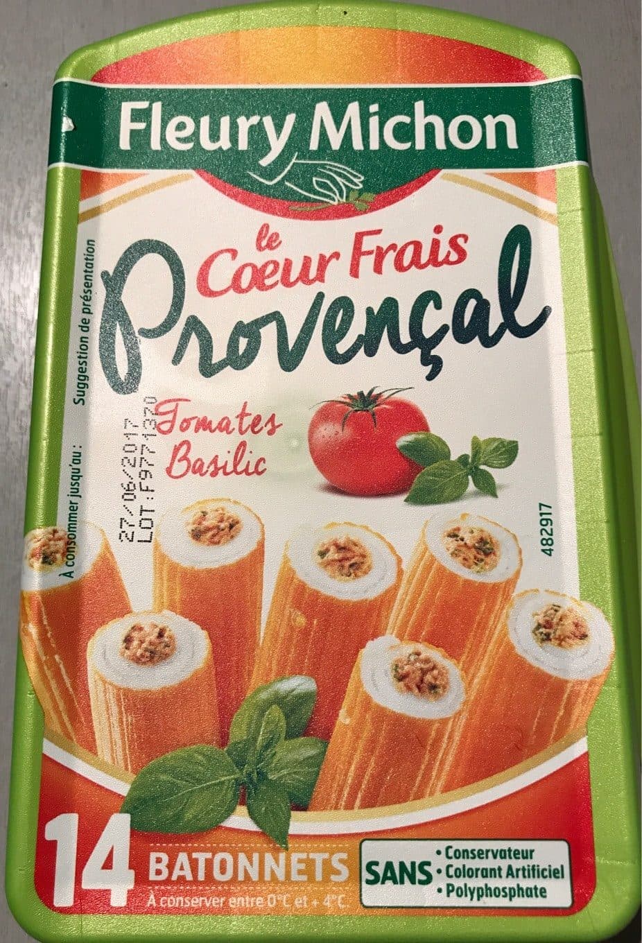 Fleury Michon Le Cœur Frais Provençal - Préparation à base de chair de poisson et fromage aux Tomates et Basilic packshot