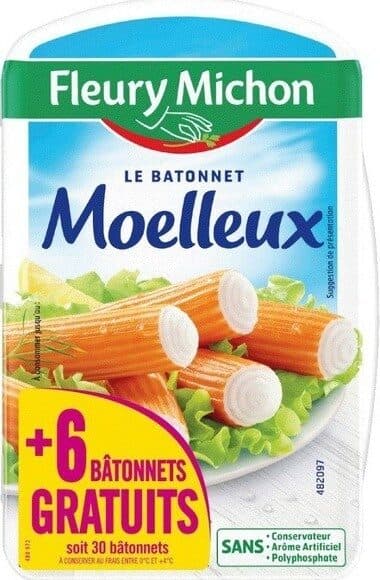 Fleury Michon Bâtonnets surimi moelleux packshot