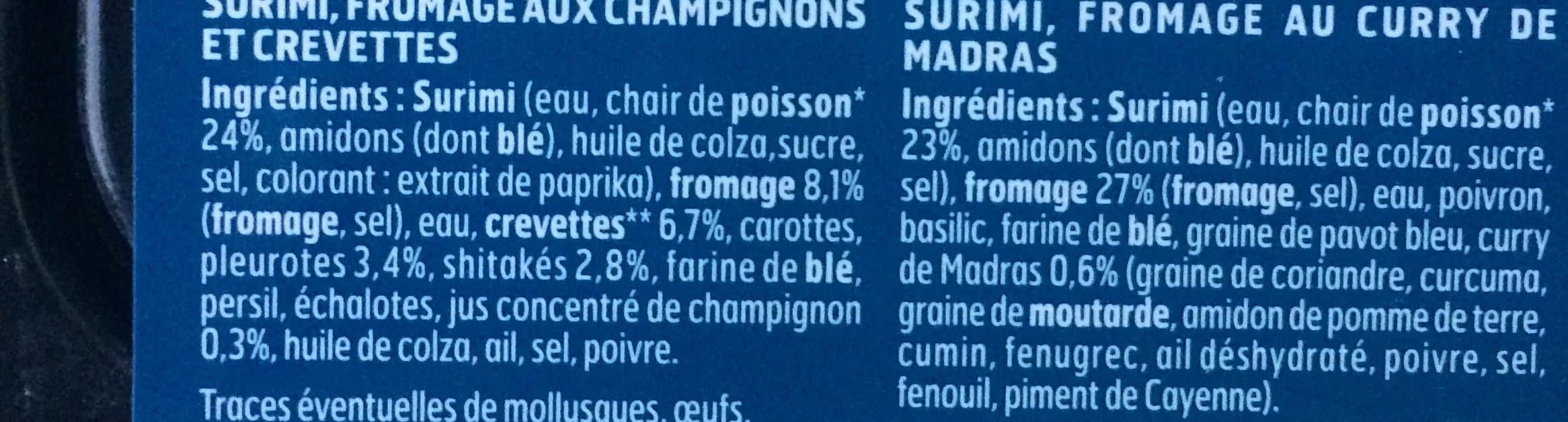 Fleury Michon 8 SURIMAKI FROMAGE CURRY packshot