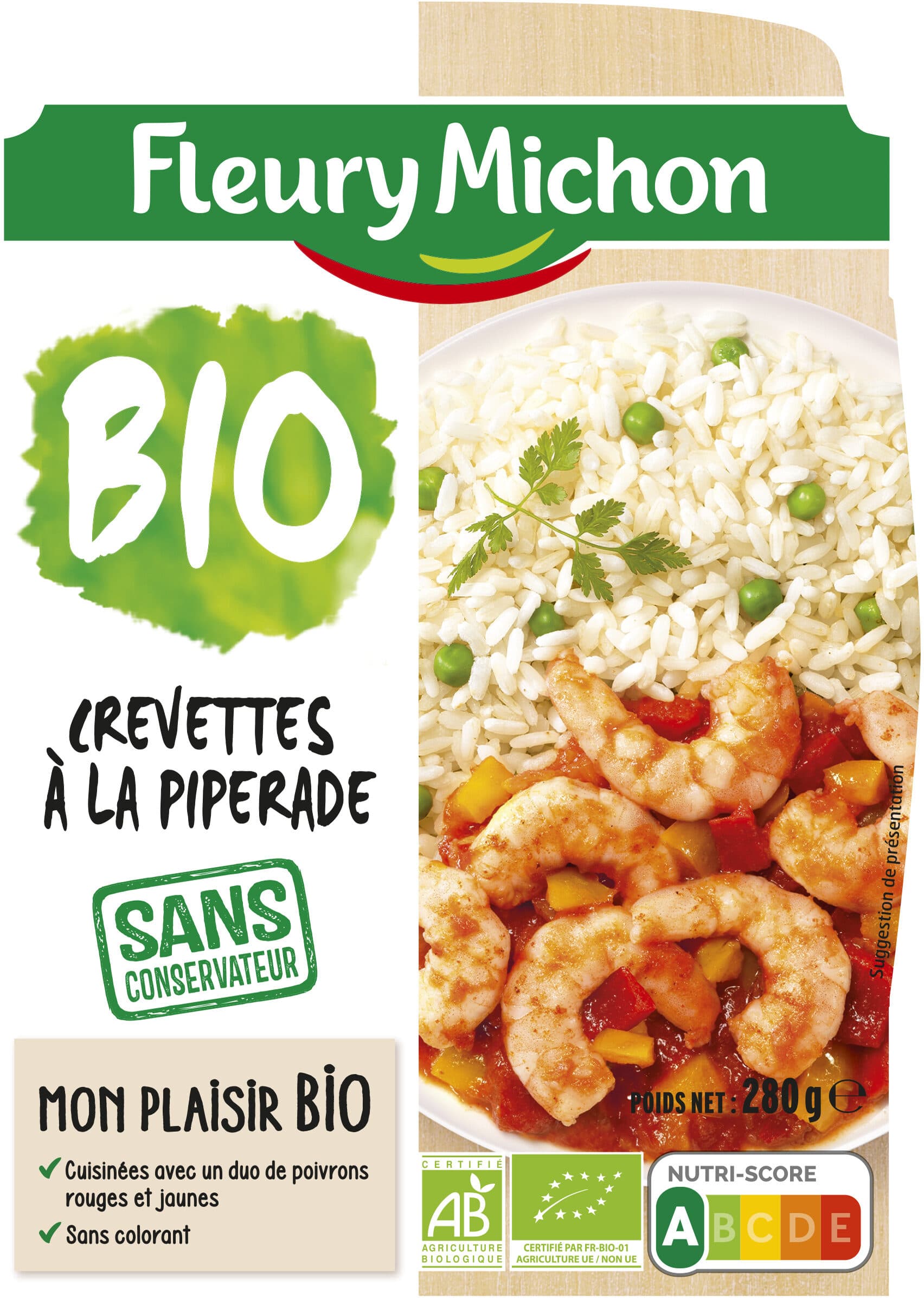 Fleury Michon Crevettes à la piperade packshot