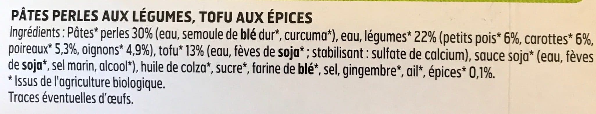 Fleury Michon Tofu aux épices et pâtes aux légumes packshot